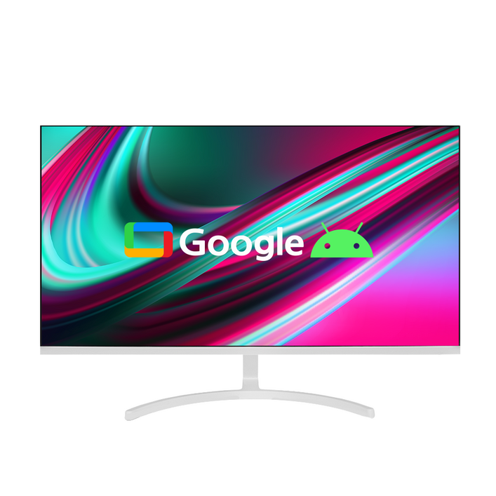 큐빅스 68.58cm 27인치 스마트 모니터 75Hz 화이트 구글 안드로이드 11 FHD 무선 WIFI 블루투스, 단일상품, 68.58cm