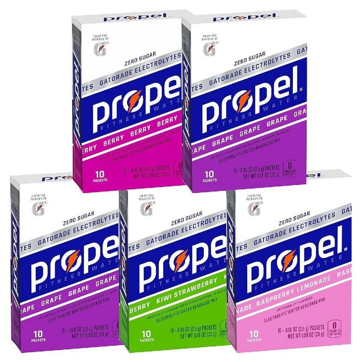 프로펠 Propel 전해질 파우더 비타민 함유 4종 스틱 10개입 5팩