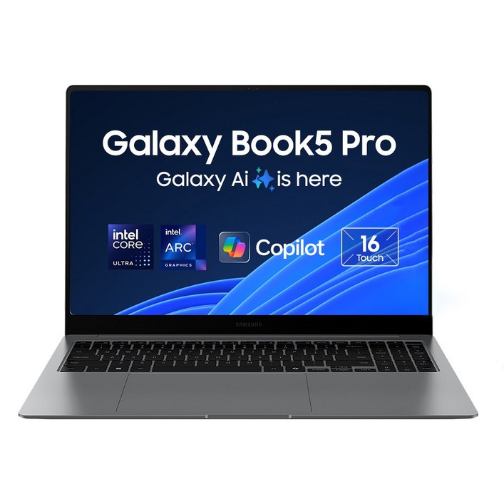 삼성전자 갤럭시북5 프로 H NT965XHWA51A 인텔 울트라5 애로우레이크 16인치 삼성 노트북 고해상도 터치 스크린 사무용 노트북 기업용 노트북 대학생 노트북, NT965XHWA51A, Linux, 16GB, 256GB, 그레이