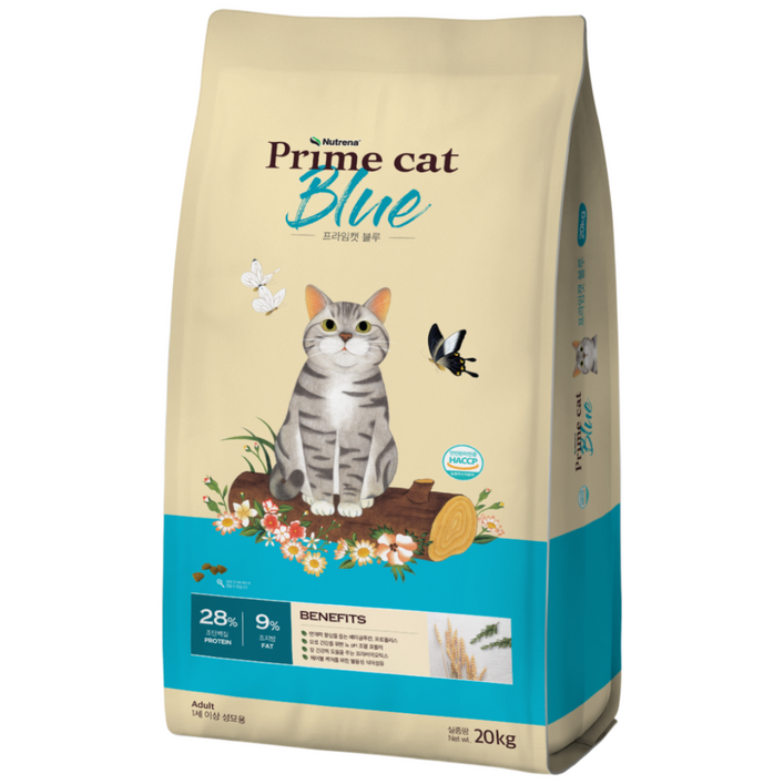 뉴트리나 프라임캣 블루 20kg 고양이사료 대용량 대포장 길냥이밥 길고양이 전연령