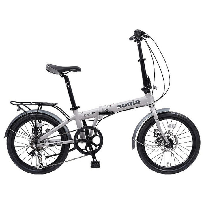 소니아 알루미늄 미니벨로 자전거 투데이100 20인치 접이식 미조립, 1개, 170cm, 그레이/미조립