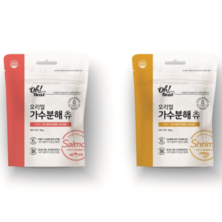 오리얼 반려동물 가수분해 츄 건조간식 2종 세트