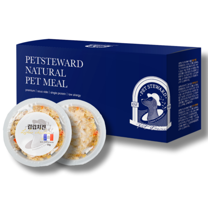 펫스튜어드 프리미엄 강아지 저지방 수비드 수제 화식 사료 14팩 1세트, 돼지, 50g, 14개