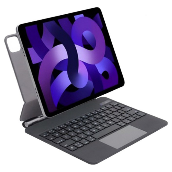 아이패드 프로3세대 4세대 5세대 6세대 11인치 호환 매직 키보드 케이스강화유리1매후면필름1매, 블랙, 1개
