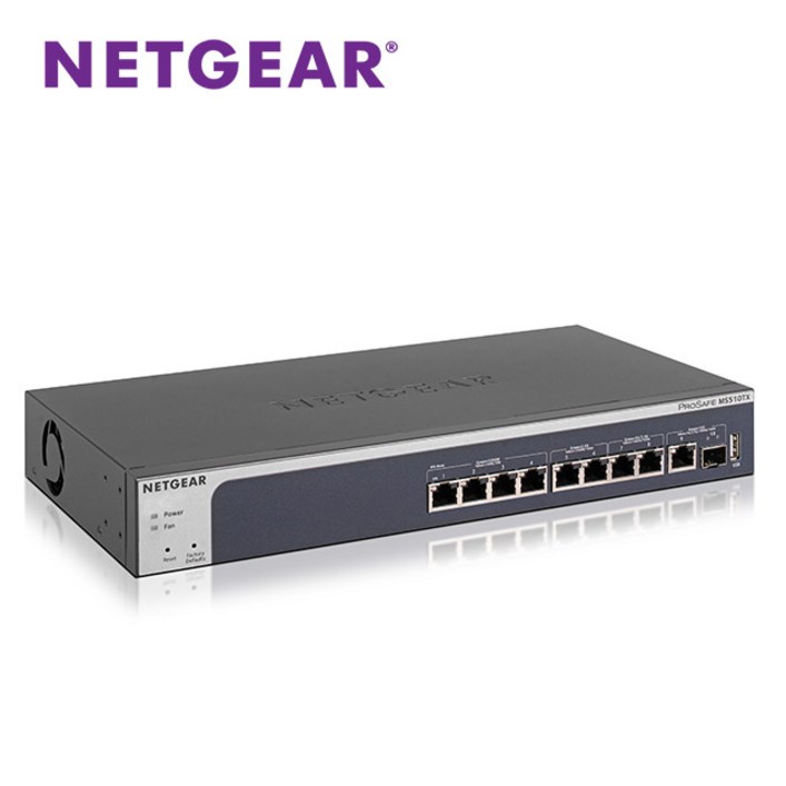 넷기어 MS510TX 멀티기가비트 스마트스위치 업링크 10G RJ45, SFP 스위칭허브, MS510TX, 1개