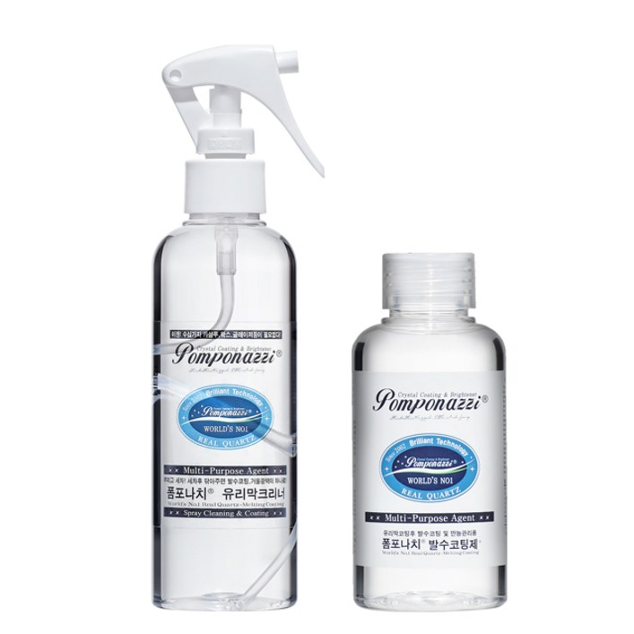 폼포나치 유리막크리너 200ml + 발수코팅제 100ml 코팅세차세트, 100ml, 1개