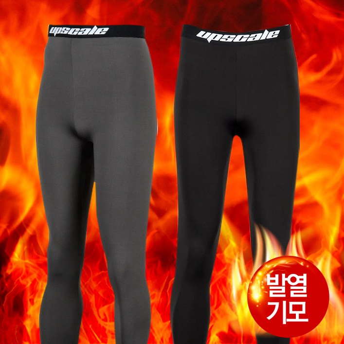 업스케일 남성용 발열 기모내의 하의 타이즈
