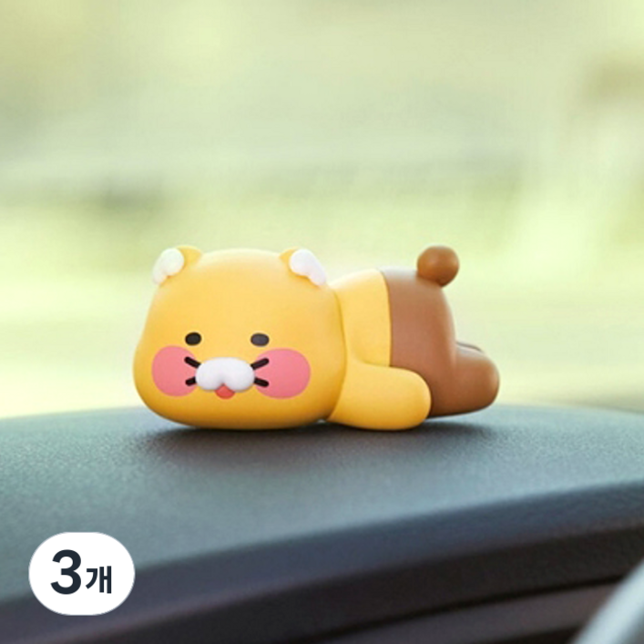카카오프렌즈 차량용 방향제 DJ 춘식이 송풍구형 디퓨져 캐릭터 새차선물 귀여운차량용품, 3개, 플로럴 아로마