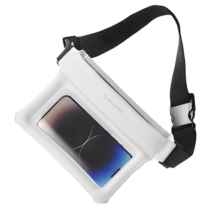 신지모루 IPX8 다용도 수납 에어쿠션 스마트폰 방수팩, 화이트, 1개
