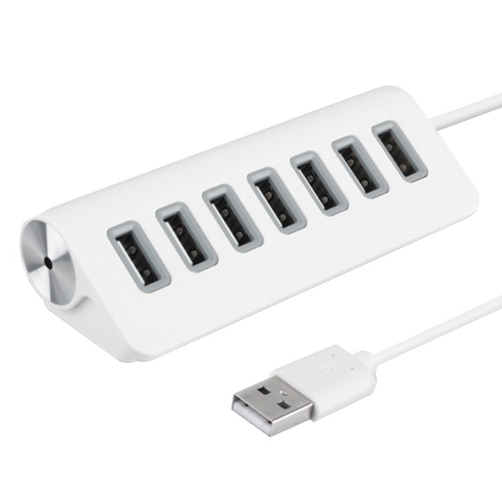 코시 뉴욕 7포트 USB 허브 UH3221, 화이트, 1개