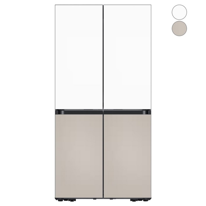 색상선택형 삼성전자 비스포크 키친핏 4도어 냉장고 615L 방문설치