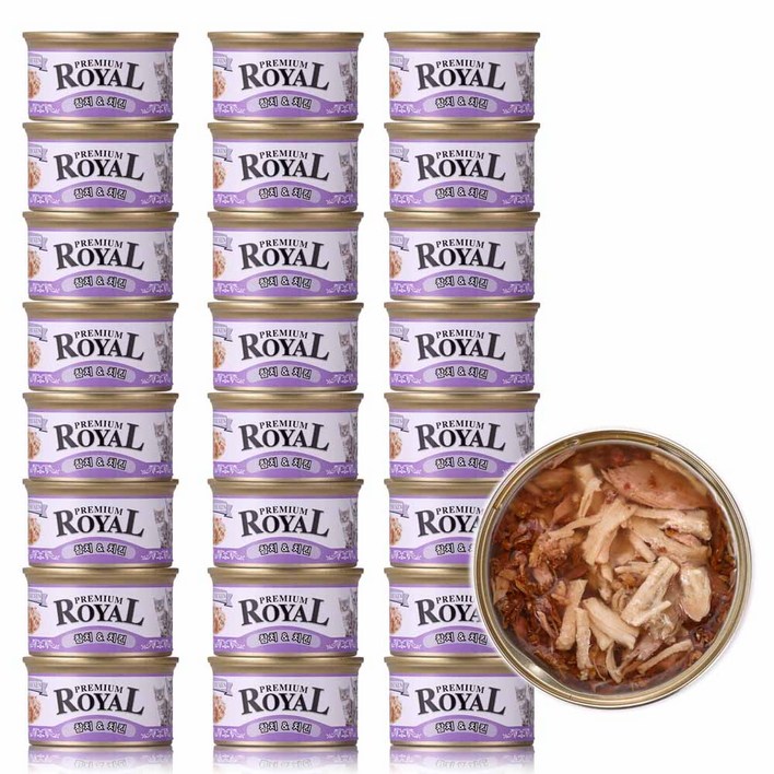 펫스토리 전연령 고양이 프리미엄 로얄 주식캔, 닭참치, 85g, 24개 펫스토리 전연령 고양이 프리미엄 로얄 주식캔, 닭참치, 85g, 24개