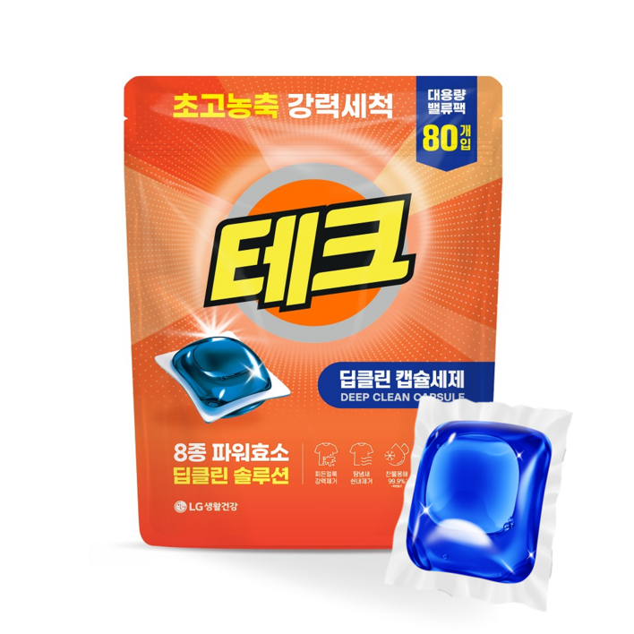 테크 딥클린 초고농축 캡슐세제