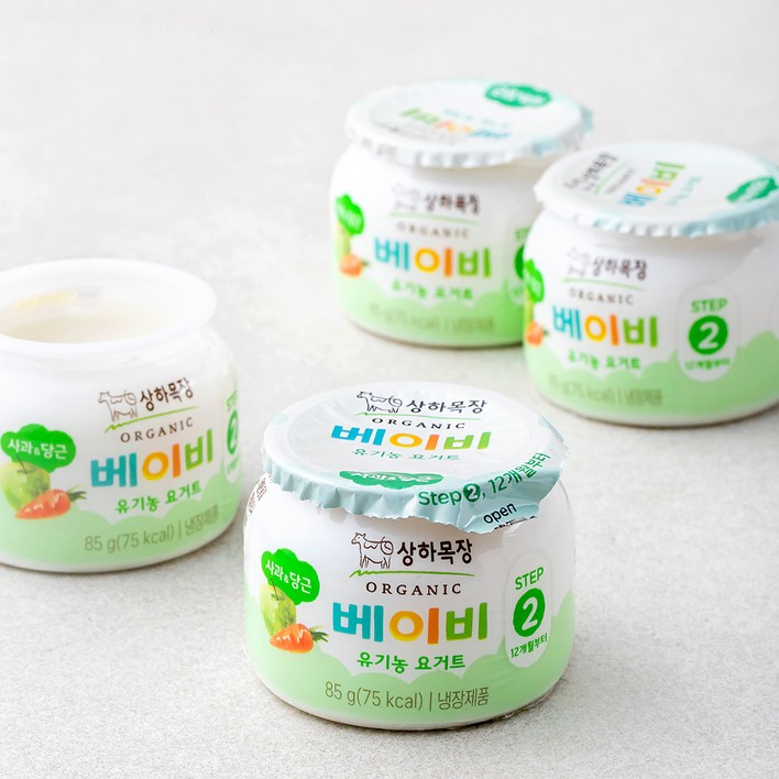 상하목장 베이비 유기농 요거트 사과당근, 85g, 4개입 상하목장 베이비 유기농 요거트 사과당근, 85g, 4개입