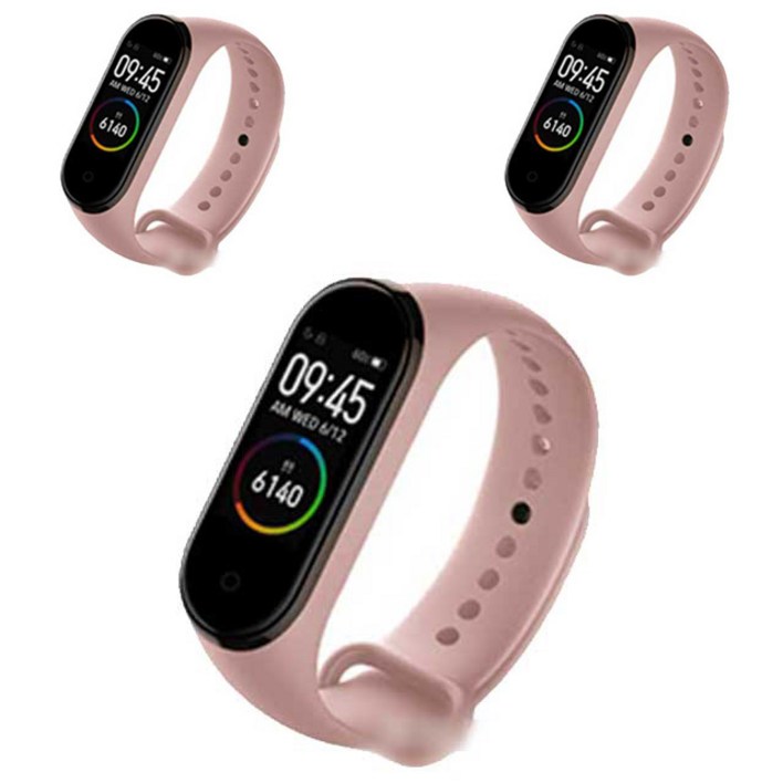 미밴드 3  4 호환 스트랩, 인디핑크, 3개
