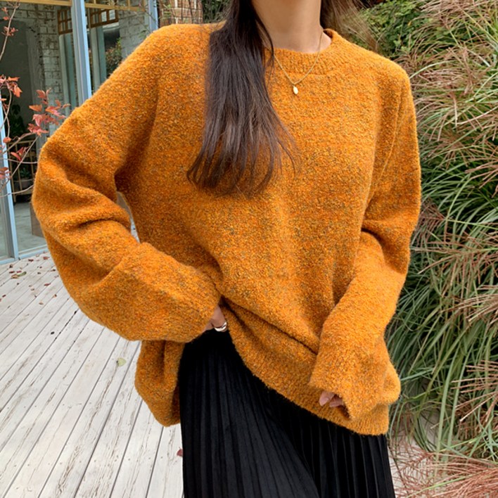 엔비룩 여성용 레인보우 팝콘 니트