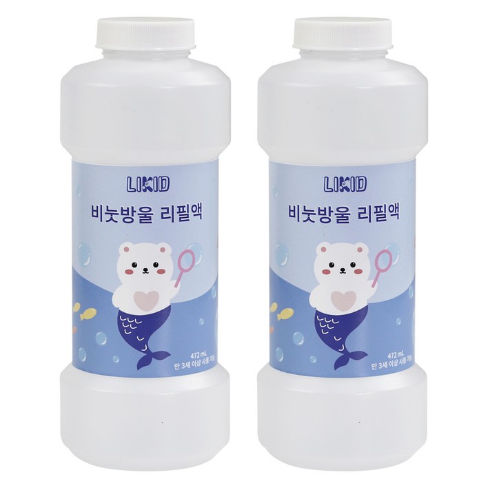 라이키드 비눗방울 리필액 LIK-BS03 472ml, 2개