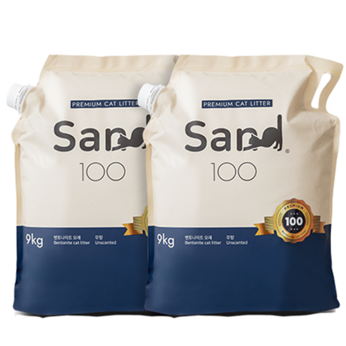 샌드백 고양이 오리지널 프리미엄 벤토나이트 모래, 9kg, 2개 53,200