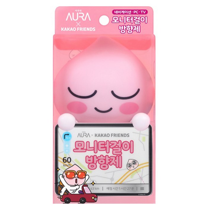 AURA 카카오 모니터걸이 방향제 어피치 윌유메리미향 본품