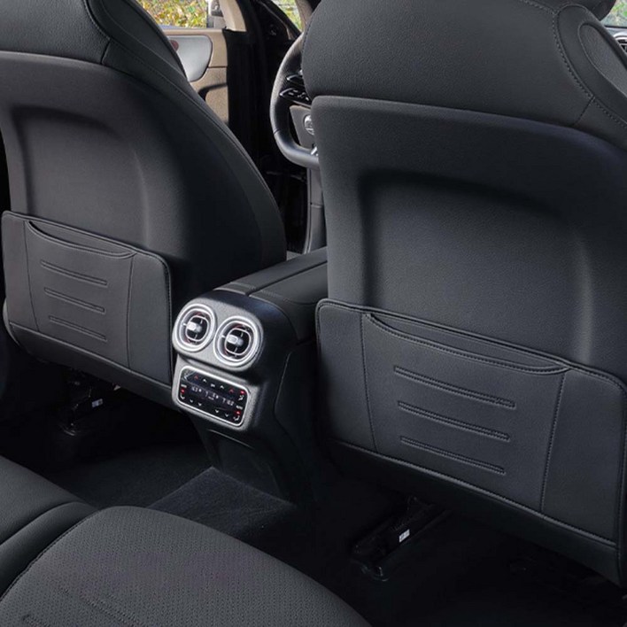 카에버 쉴드 수납 킥커버 후면 시트커버 운전석 + 조수석 세트, 블랙, 1세트