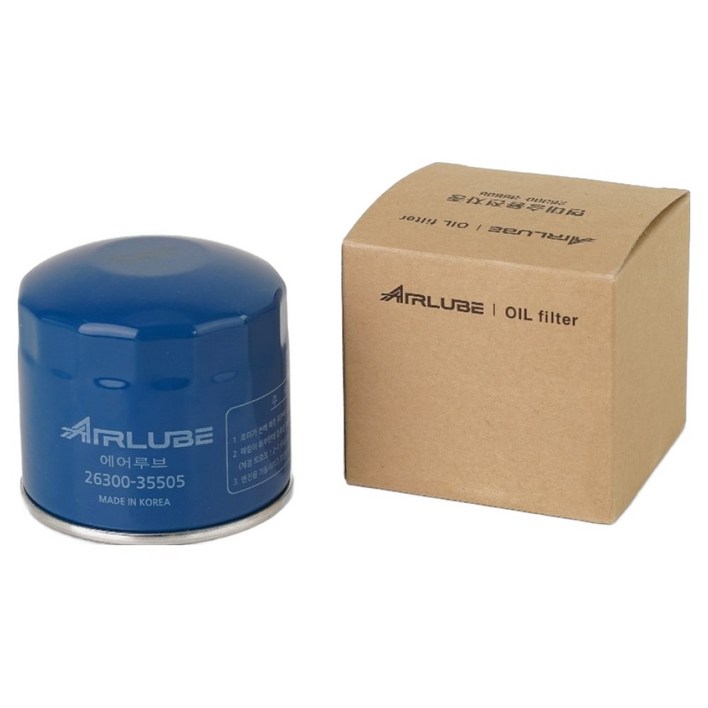 에어루브 현대 기아 승용 전차종 오일필터, 2630035505, 1개