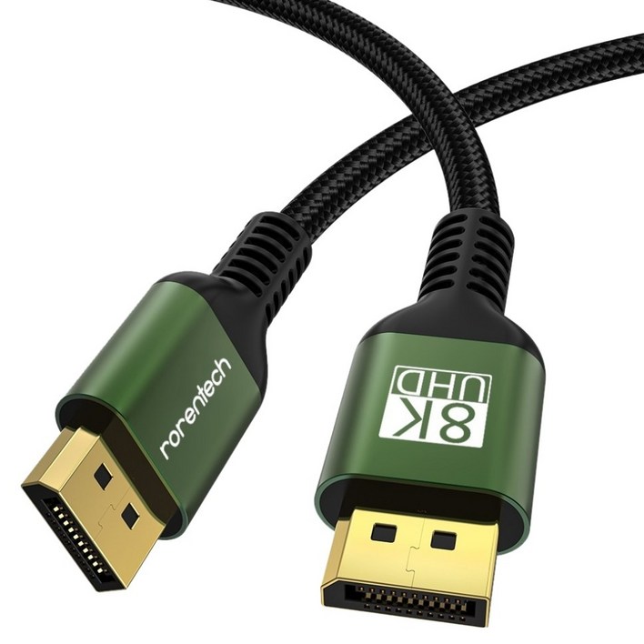 로랜텍 듀얼 플러스 8K V1.4 UHD 60HZ 모니터 DP 케이블, 1개, 2m