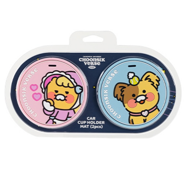 카카오프렌즈 차량용 춘식버스 컵홀더 매트 2종 세트 카카오프렌즈 차량용 춘식버스 컵홀더 매트 2종 세트