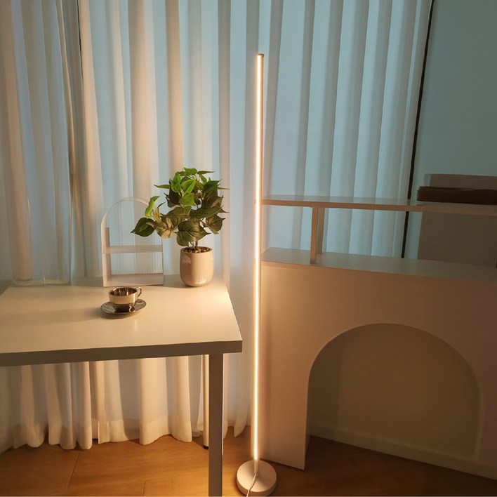 레나에너지 슬림 플로어 장스탠드, 화이트  전구색