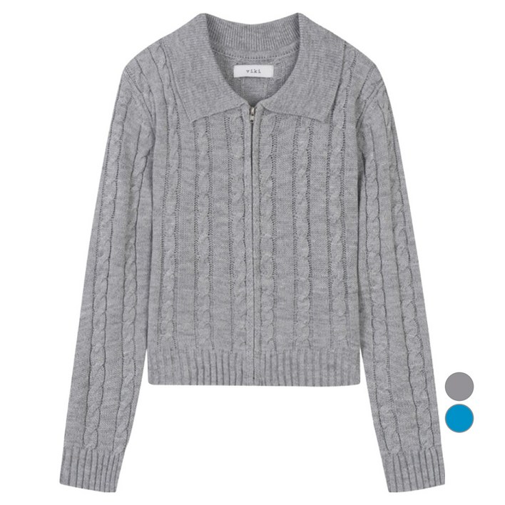 비키 여성용 케이블 투웨이 카라 집업 가디건 TJCCI2935