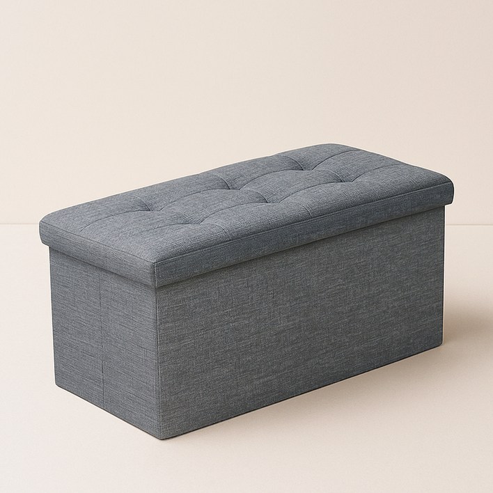 레토 패브릭 스툴 수납 의자 대형