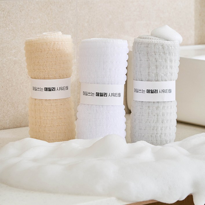 샤바스 매일쓰는 데일리 부드러운 저자극 거품폭탄 샤워타월