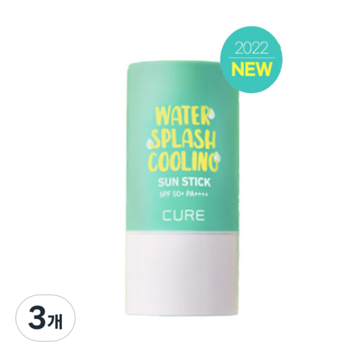김정문알로에 라 센스 로에 큐어 워터 스플래쉬 쿨링 선스틱 제주에디션 SPF50 PA, 23g, 3개