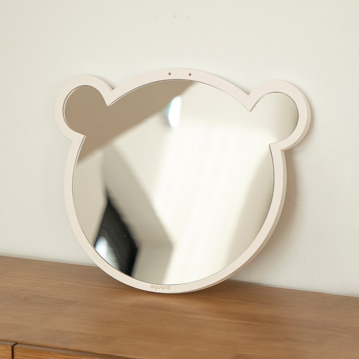 아가드 아기 베베 비비 소프트 벽걸이 아크릴 안전 거울 베베얼굴, 크림화이트