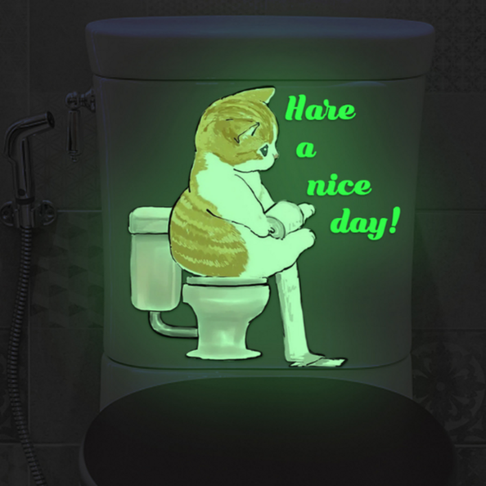 스타리움 인테리어 벽면 데코 포인트 스티커 화장실고양이