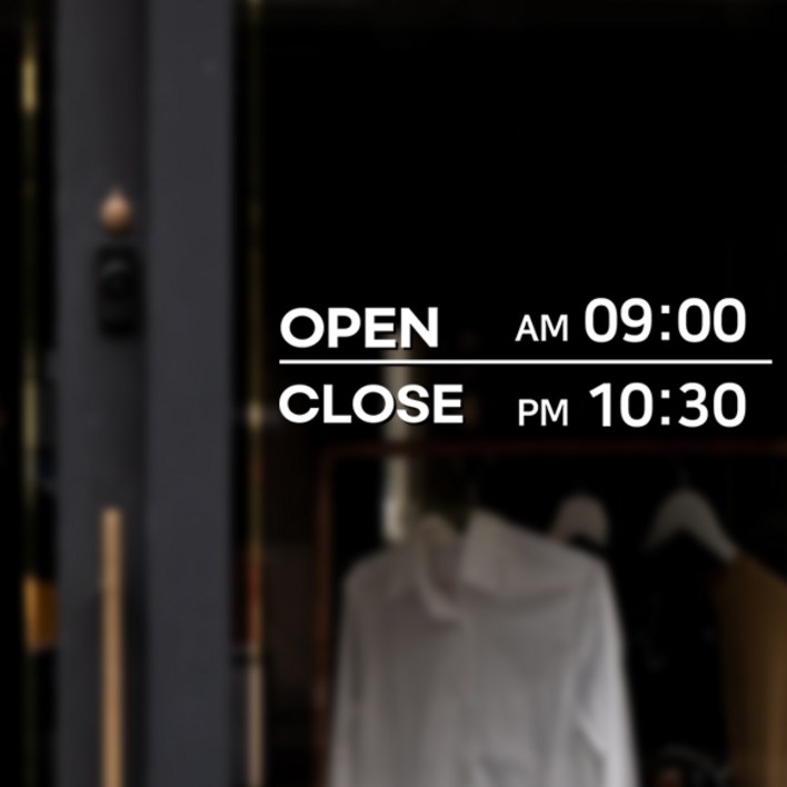 스위트스페이스 오픈클로즈 매장스티커 TYPE 05 + 여분 숫자 스티커