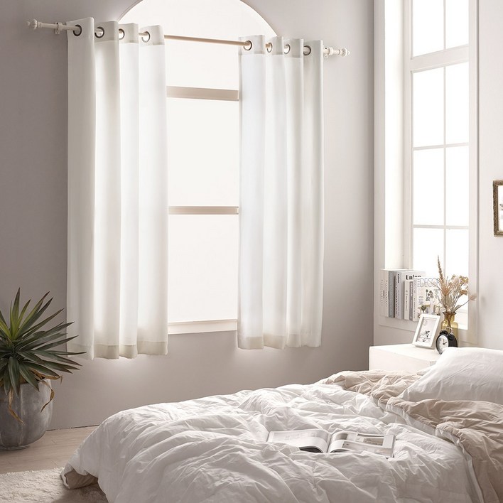 아일렛형 하비드 암막커튼 작은창 135x170cm 2장SET