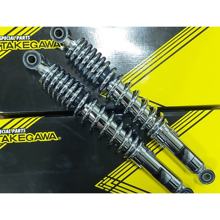 타케가와 쇼바 330mm 21년 슈퍼커브110 리어 쇼바 서스펜션, 크롬, 1개