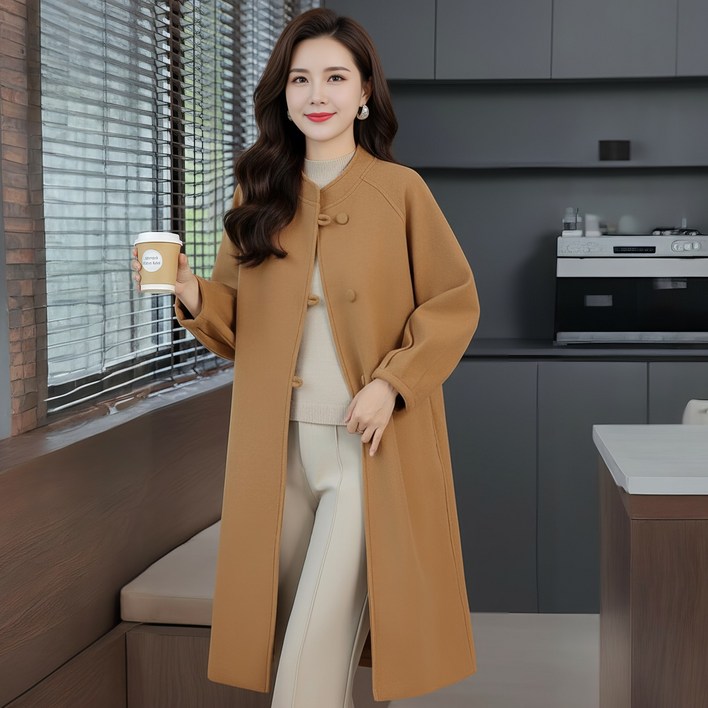 [엘드마마] 엘리스 라운드 롱 겨울 코트 홈쇼핑 노출