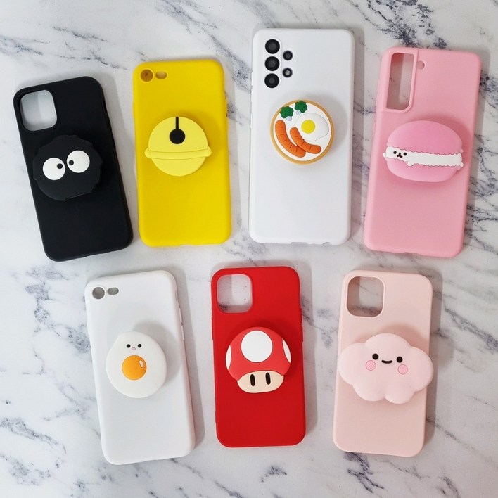 사은품갤럭시 A14 A54 와이드6 A23 A33 A32 캐릭터 핑거 그립톡 귀여운 핸드폰 거치대 단색 슬림 실리콘 젤리 케이스