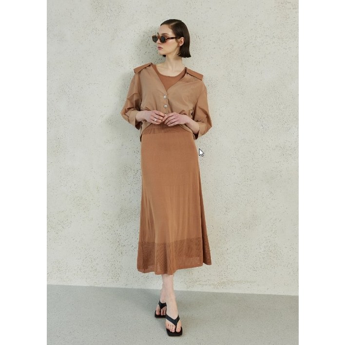 코데즈컴바인 니트카라 셔츠 원피스 셋업 CJB-OP505W4