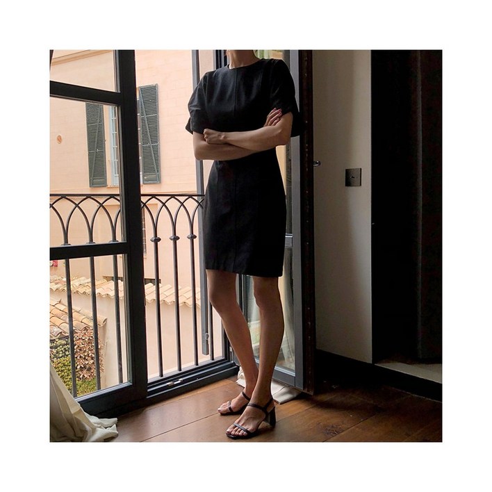 반팔 린넨 원피스