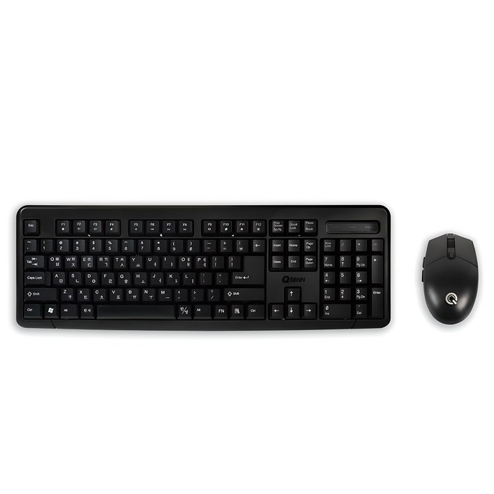 큐센 무선 키보드 마우스 세트   키스킨