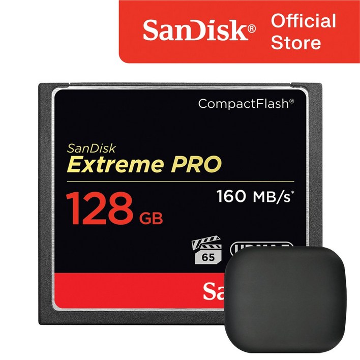 샌디스크 익스트림 프로 CF카드 카메라 메모리 메모리 보관 케이스, 128GB, 1개 샌디스크 익스트림 프로 CF카드 카메라 메모리 메모리 보관 케이스, 128GB, 1개