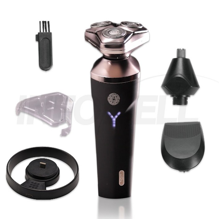 TV홈쇼핑정품 인포벨독일 몬타 3헤드 방수 전동 면도기 1세트 남자 남성 콧털 제거 바리깡 3 in 1 휴대용 트리머