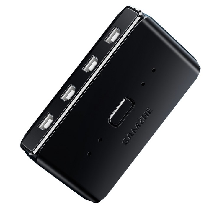 삼지 4대1 4포트 USB 스위치 선택기, GX200, 블랙