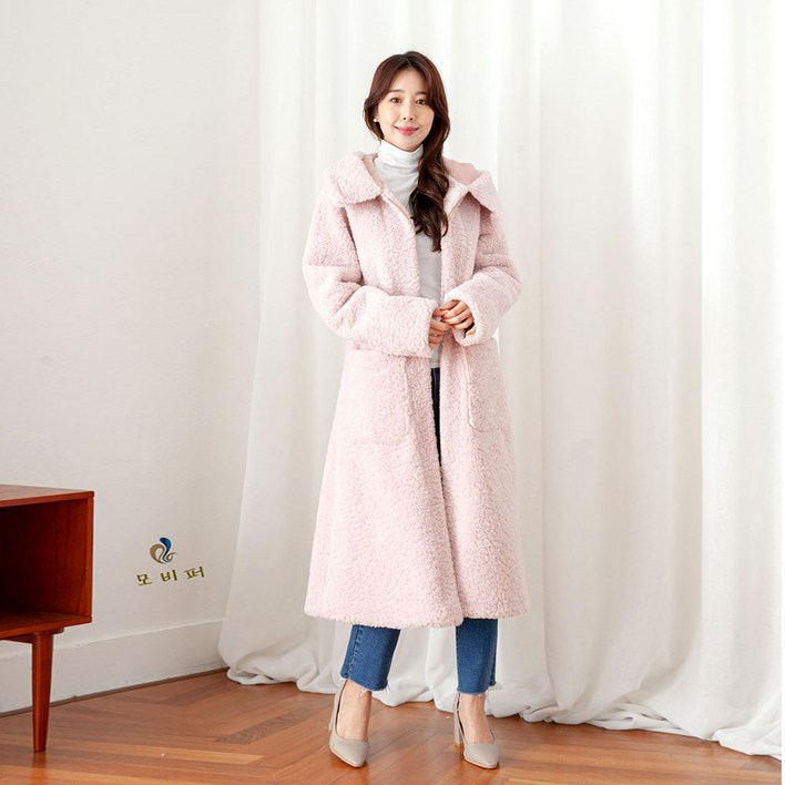 모비퍼 MBG-751 인조 무스탕 양털 코트