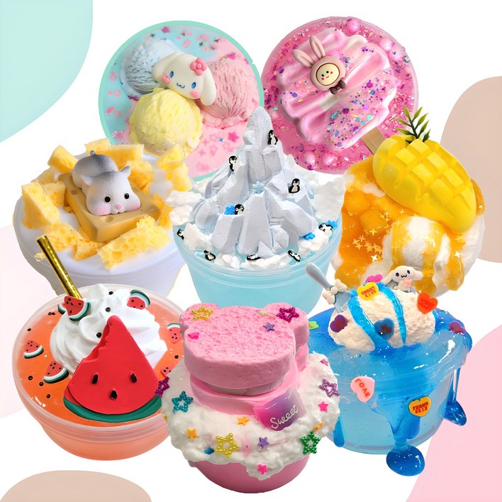 오마이슬라임 랜덤박스 크리스마스 선물 수제 슬라임 세트, 1개