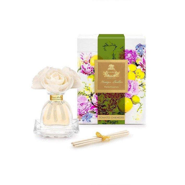 AGRARIA 레몬 버베나 향 PetiteEssence 디퓨저, 48.2g1.7온스, 갈대와 꽃 포함