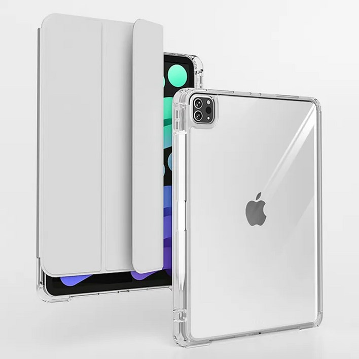 와이드 클리어 아이패드 슬라이드 세로거치 고광택 투명케이스 아이패드 7 8 9 10 에어 6 5 4 프로11 프로13 12 호환 애플펜슬 충전 수납 홀더