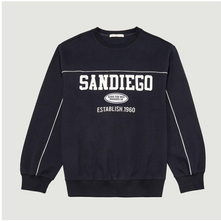 행텐 남성용 파이핑 배색 맨투맨